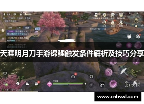 天涯明月刀手游锦鲤触发条件解析及技巧分享